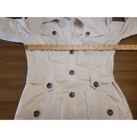 Yoana Baraschi Silk Blend Utility Midi Dress Khaki Size 6 Belted EUC - Picture 5 of 13